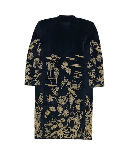 Seth Rollins Superstar Velvet Embroidery Long coat