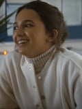 A Working Man Arianna Rivas White Bomber Jacket