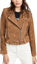 Zipper Suede Jacket Women, Brown
