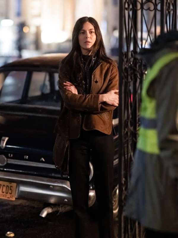 Monica Barbaro A Complete Unknown Brown Leather Jacket