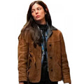 A Complete Unknown Monica Barbaro Brown Jacket