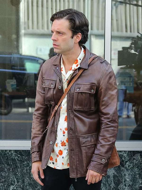 Sebastian Stan A Different Man Brown Leather Jacket