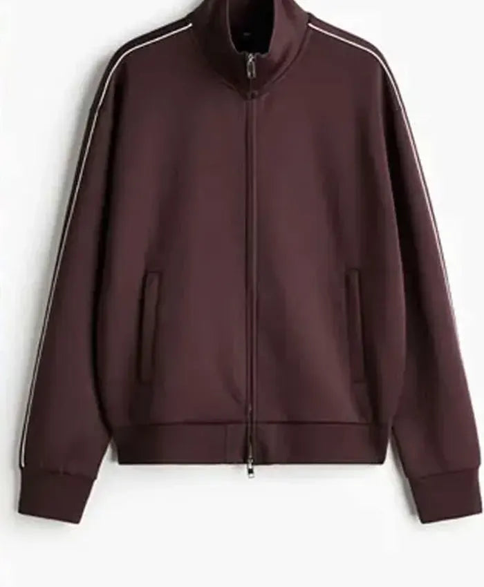 Abbott Elementary S05 Chris Perfetti Brown Track Jacket
