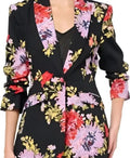 All American HC Tina Black Floral Blazer