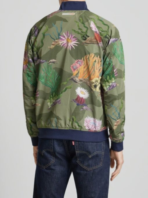 All American S7 Green Printed Bomber Jacket