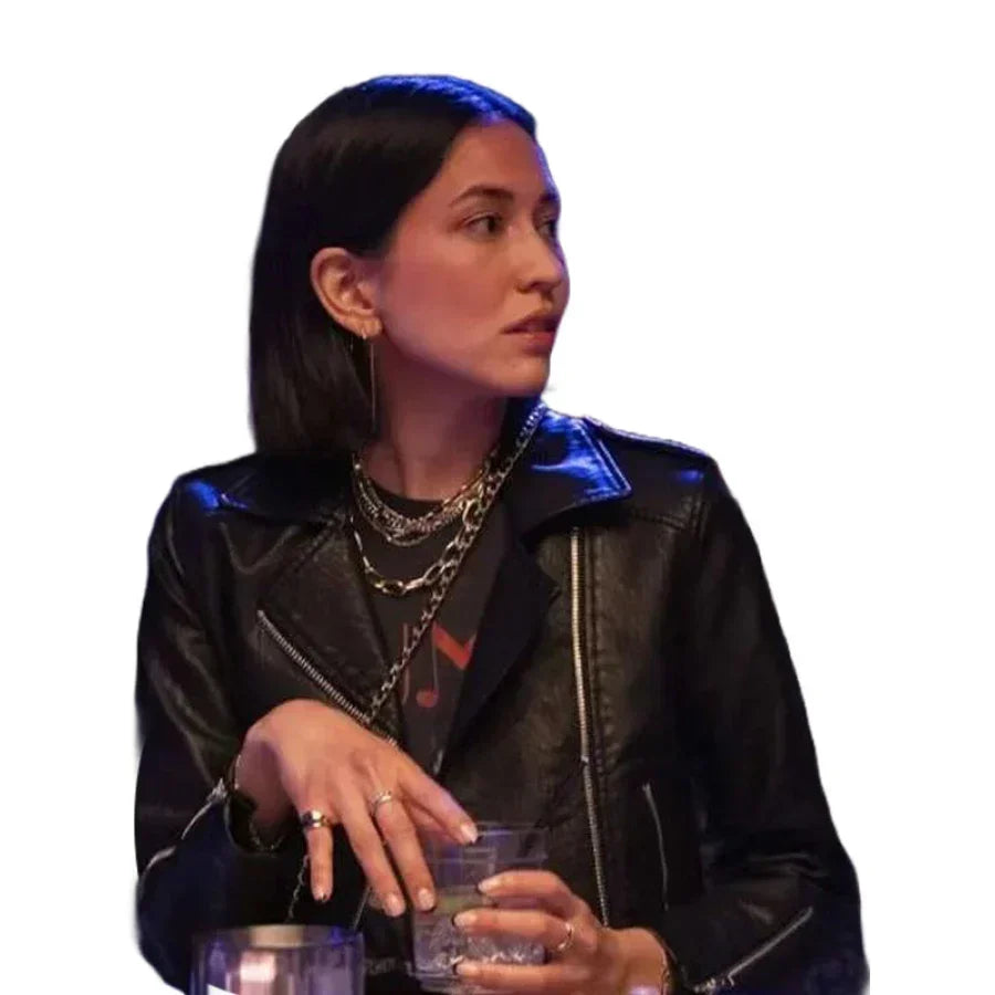Am I Ok Sonoya Mizuno Black Leather Jacket