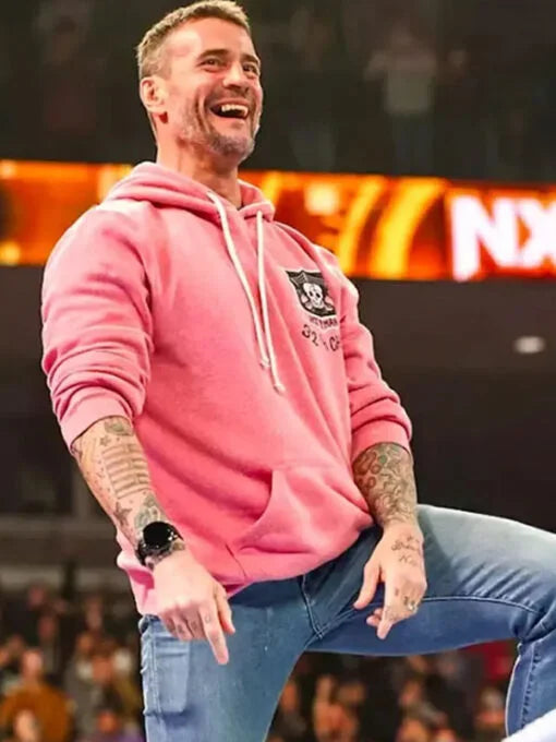 Hitman 32 Champ CM Punk Pink Hoodie