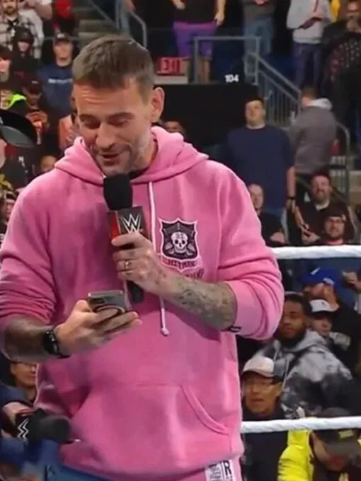 Hitman 32 Champ CM Punk Pink Hoodie