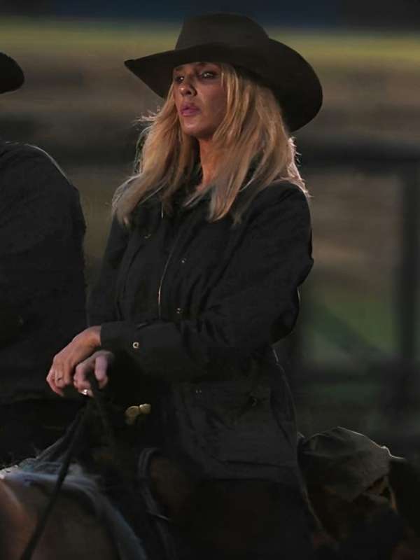 Shop Kelly Reilly Yellowstone S5 Black Jacket