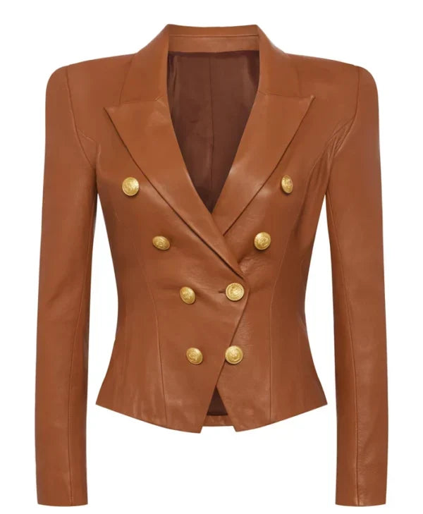 Beyond the Gates Karla Mosley Leather Blazer