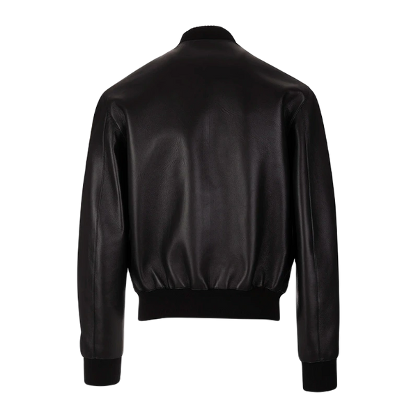 Plain Leather Bomber Jacket Women, Black