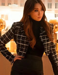 Brenda Song Running Point Black Cropped Jacket