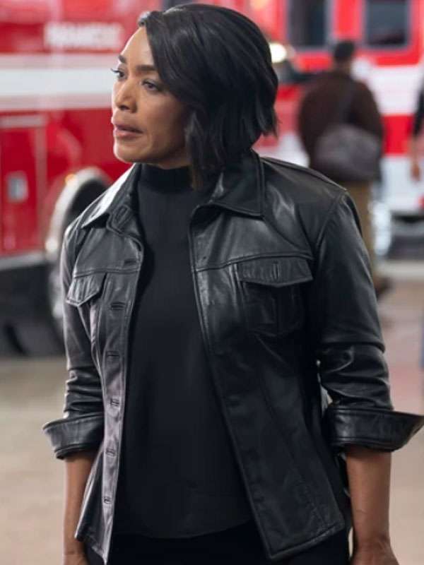 Athena Grant 9-1-1 S08 Black Leather Jacket