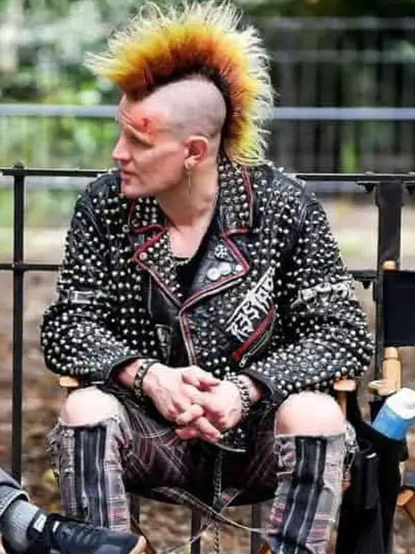 Matt Smith Caught Stealing Studded Leather Jacket