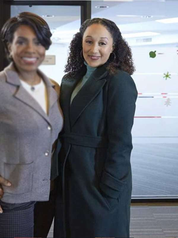 Christmas Comes Twice Tamera Mowry-Housley Green Coat