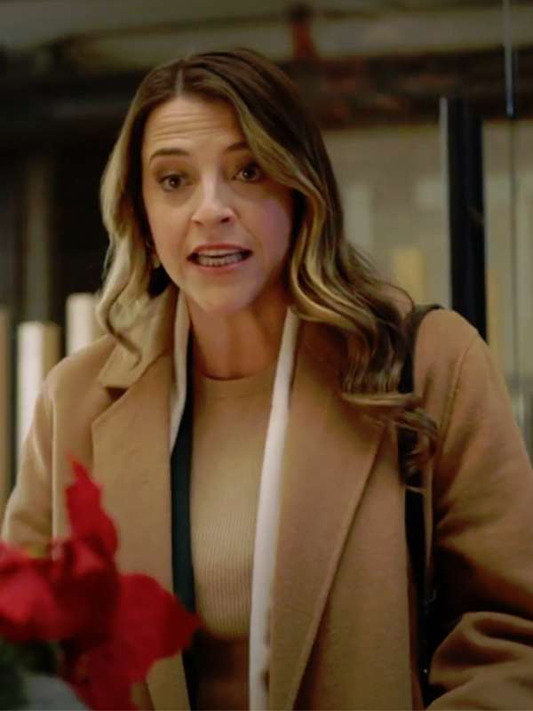 Paula Brancati Christmas in the Spotlight 2024 Brown Coat