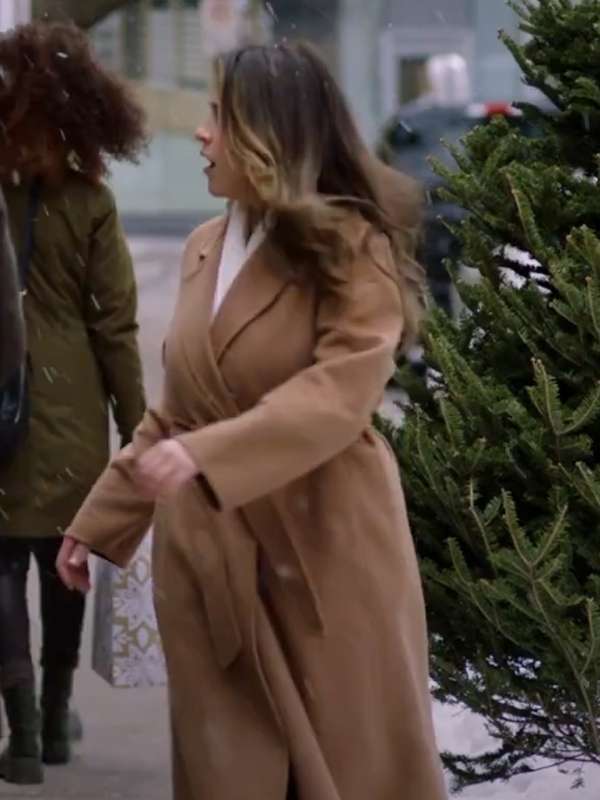 Paula Brancati Christmas in the Spotlight 2024 Brown Coat