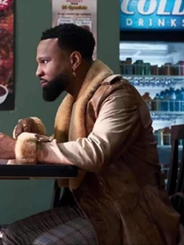 Bobby Trey Cross Brown Shearling Coat