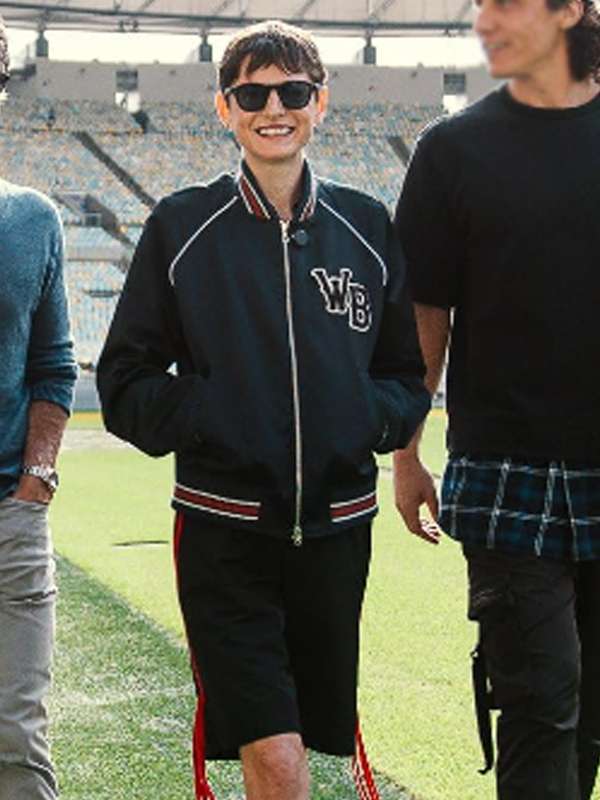Emma Corrin Deadpool & Wolverine Black Varsity Jacket