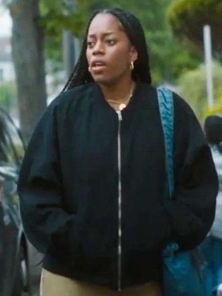 Dionne Brown Queenie S01 Black Bomber Jacket