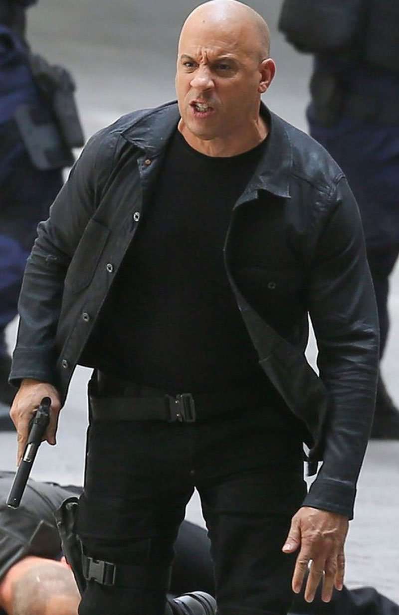 Dominic Toretto Fast & Furious 8 Vin Diesel Black Jacket