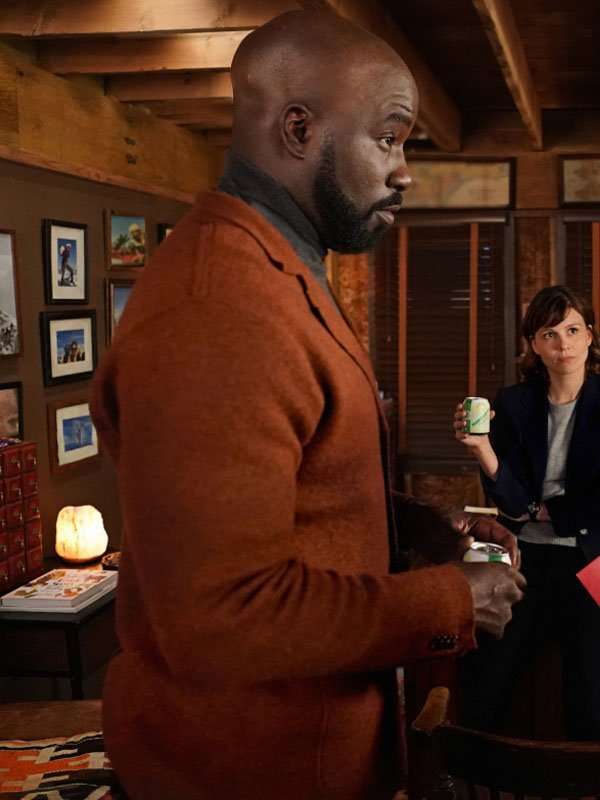 Mike Colter Evil Tv Series Brown Wool Coat