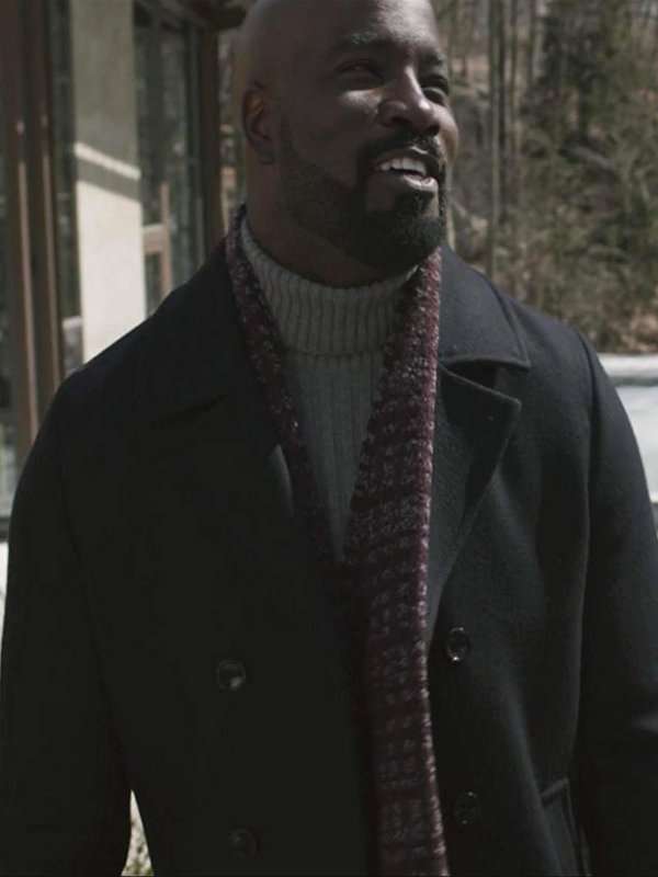Evil Mike Colter Black Wool Coat
