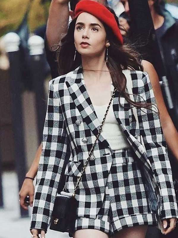 Lily Collins Emily in Paris Blazer