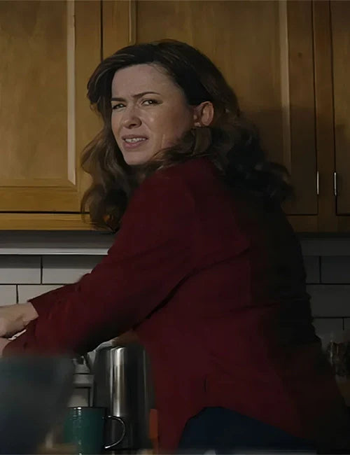 Eve Myles The Crow Girl Maroon Shirt