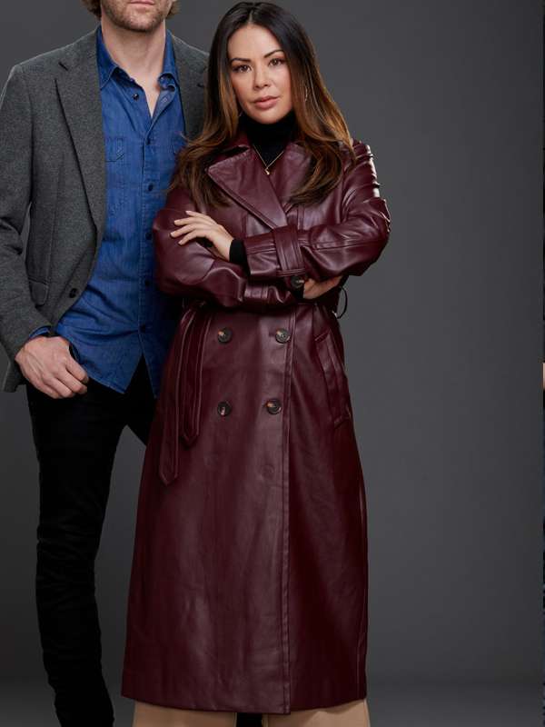 Janel Parrish Family History Mysteries Buried Past Leather Coat