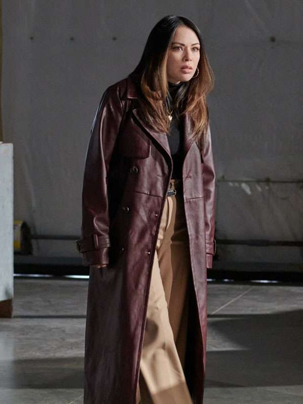 Janel Parrish Family History Mysteries Buried Past Leather Coat