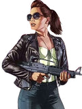 Female Protagonist GTA 6 Black Leather Jacket