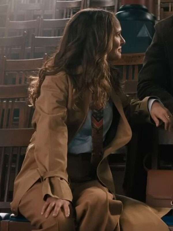 Natalie Portman Fountain of Youth Brown Coat