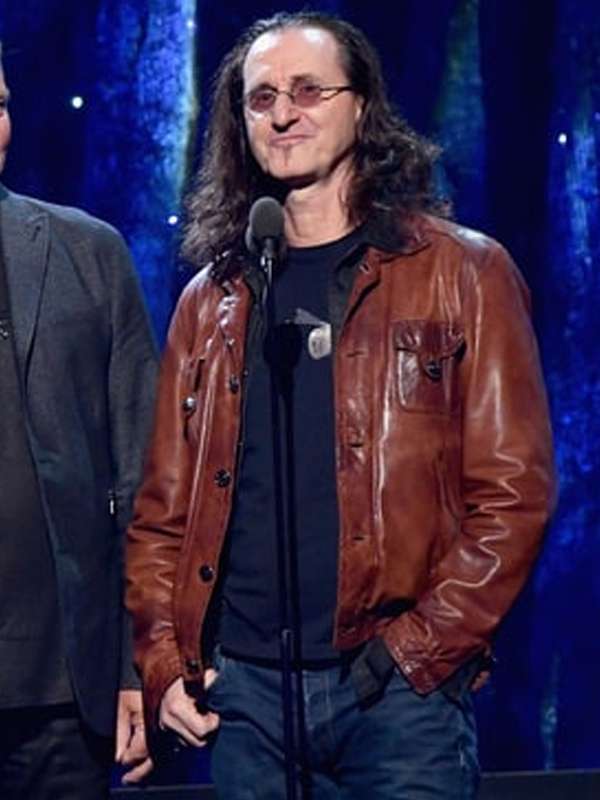 Geddy Lee Asks Brown Leather Jacket