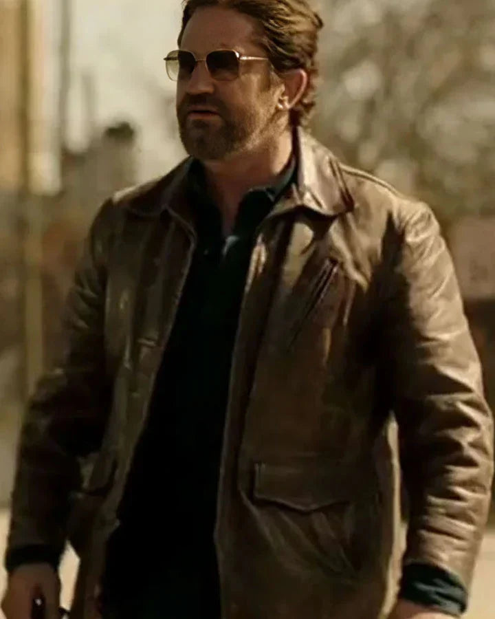 Gerard Butler Den Of Thieves 2 Pantera Brown Jacket