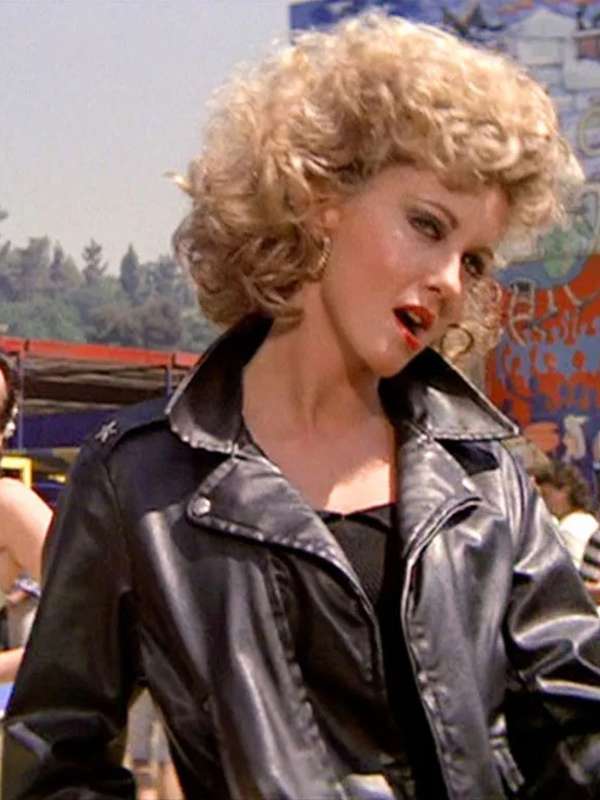 Olivia Newton John Grease Black Leather Jacket