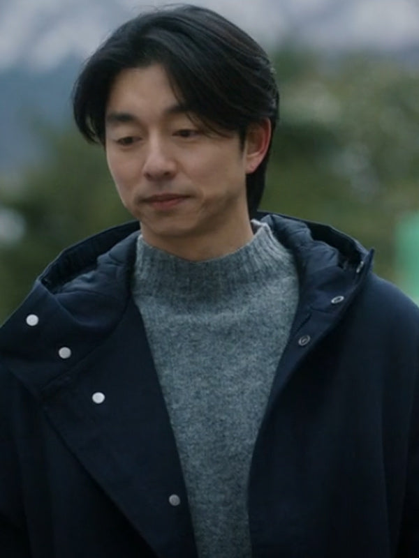 The Trunk Gong Yoo Blue Hooded Coat