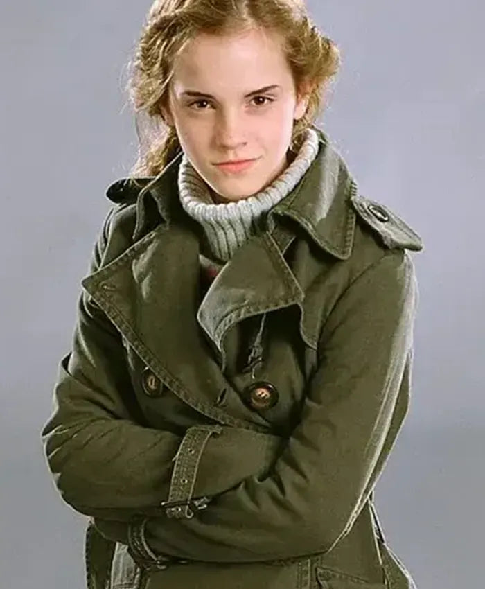 Harry Potter Emma Watson Green Trench Coat