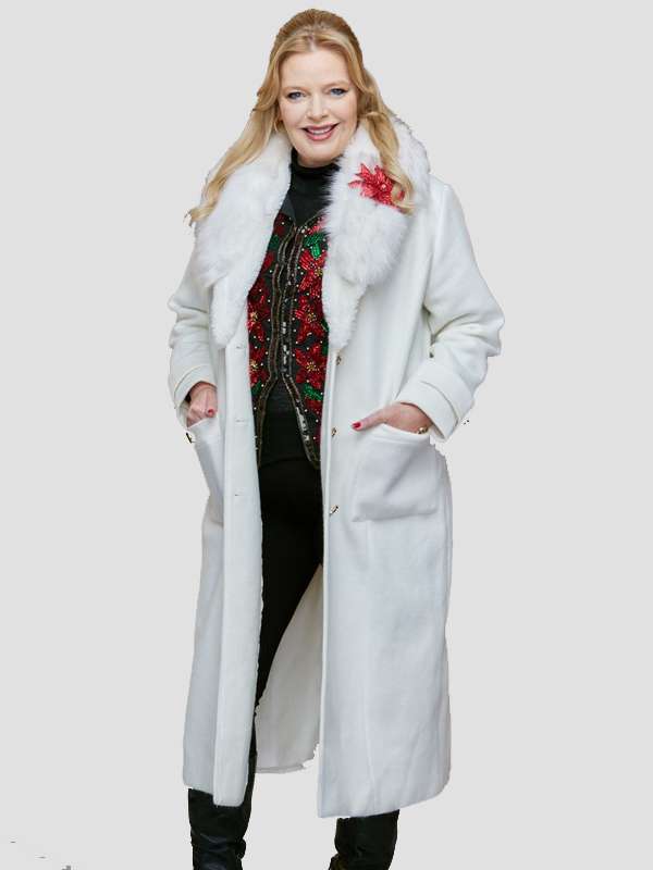 Melissa Peterman Haul Out the Holly White Coat