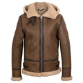 Holly Ladies Shearling Jacket Women with Hood