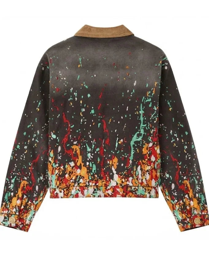 House of Errors multicolor zipper jacket with button cuffs