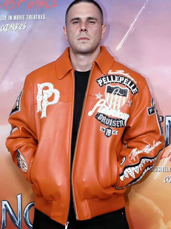 Jared Abrahamson Venom The Last Dance Orange Leather Jacket