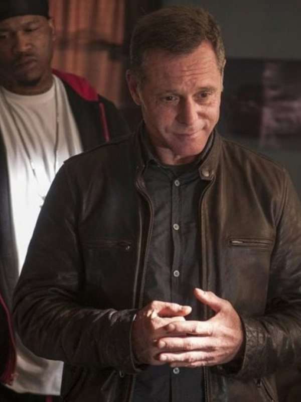 Chicago PD Hank Voight Brown Leather Jacket
