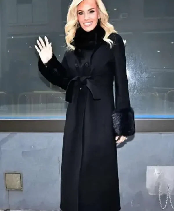 New York City Jenny McCarthy Black Wool Coat