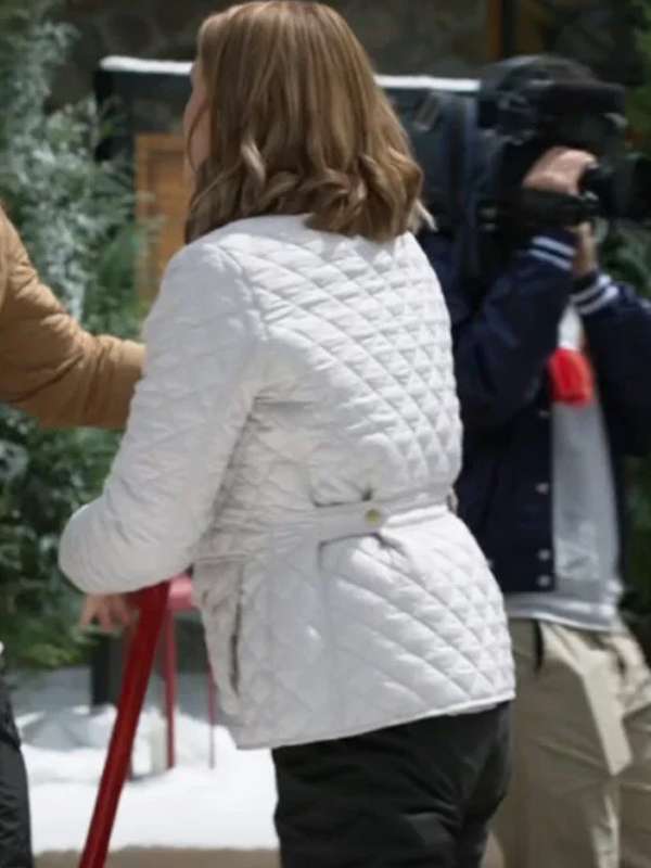 Ashley Williams Jingle Bell Run 2024 White Jacket