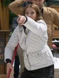 Ashley Williams Jingle Bell Run 2024 White Jacket