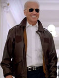 Joe Biden Brown Aviator Jacket