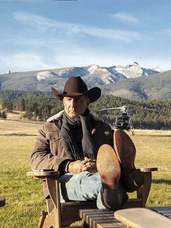 Kevin Costner Yellowstone John Dutton Brown Corduroy Jacket