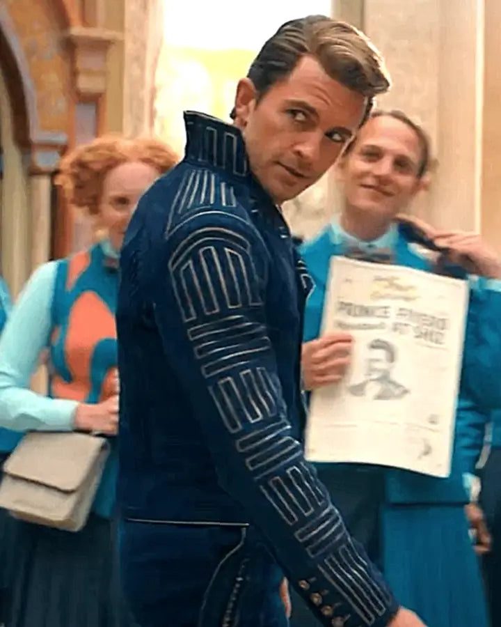 Jonathan Bailey Wicked 2024 Blue Jacket