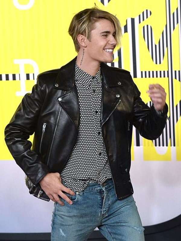 MTV Video Music Awards Justin Bieber Leather Jacket